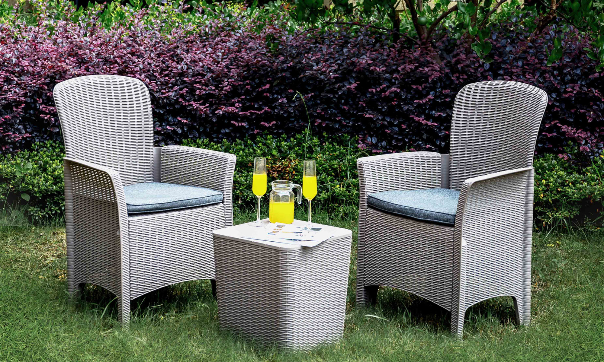 MD-151 /One Plastic wicker dining set
